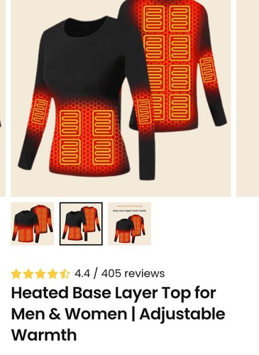 Heated base layer with - layer,