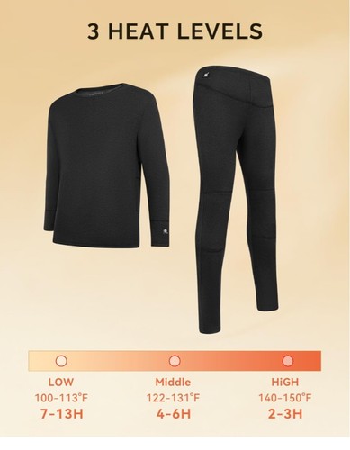 Heated thermal underwear - heated,