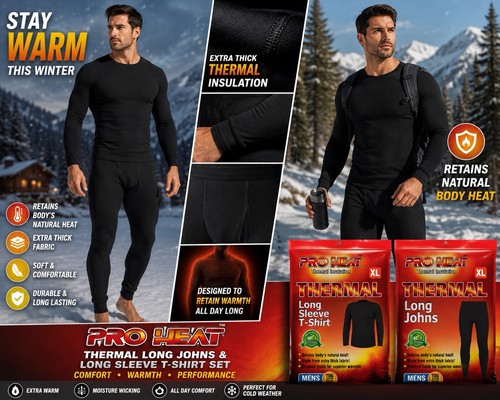 Xxl black long - john, set.